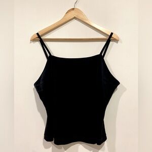 VINTAGE I.Q. Black velvet velour tank